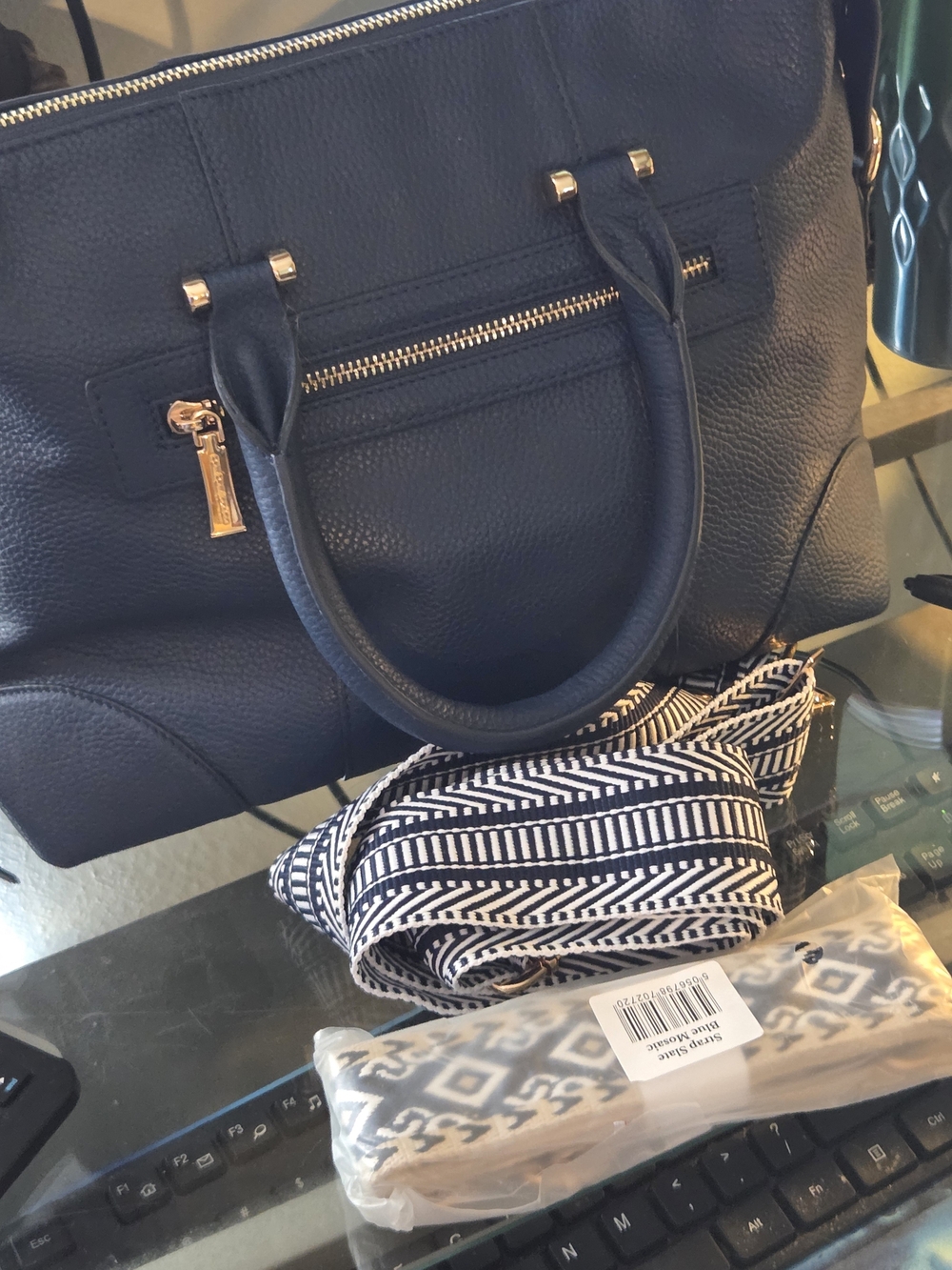 EUC Pom Pom London Greenwich Tote In Moonlight Blue - Picture 3 of 11